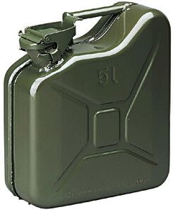 Kanister 5 litrowy, z blachy stalowej